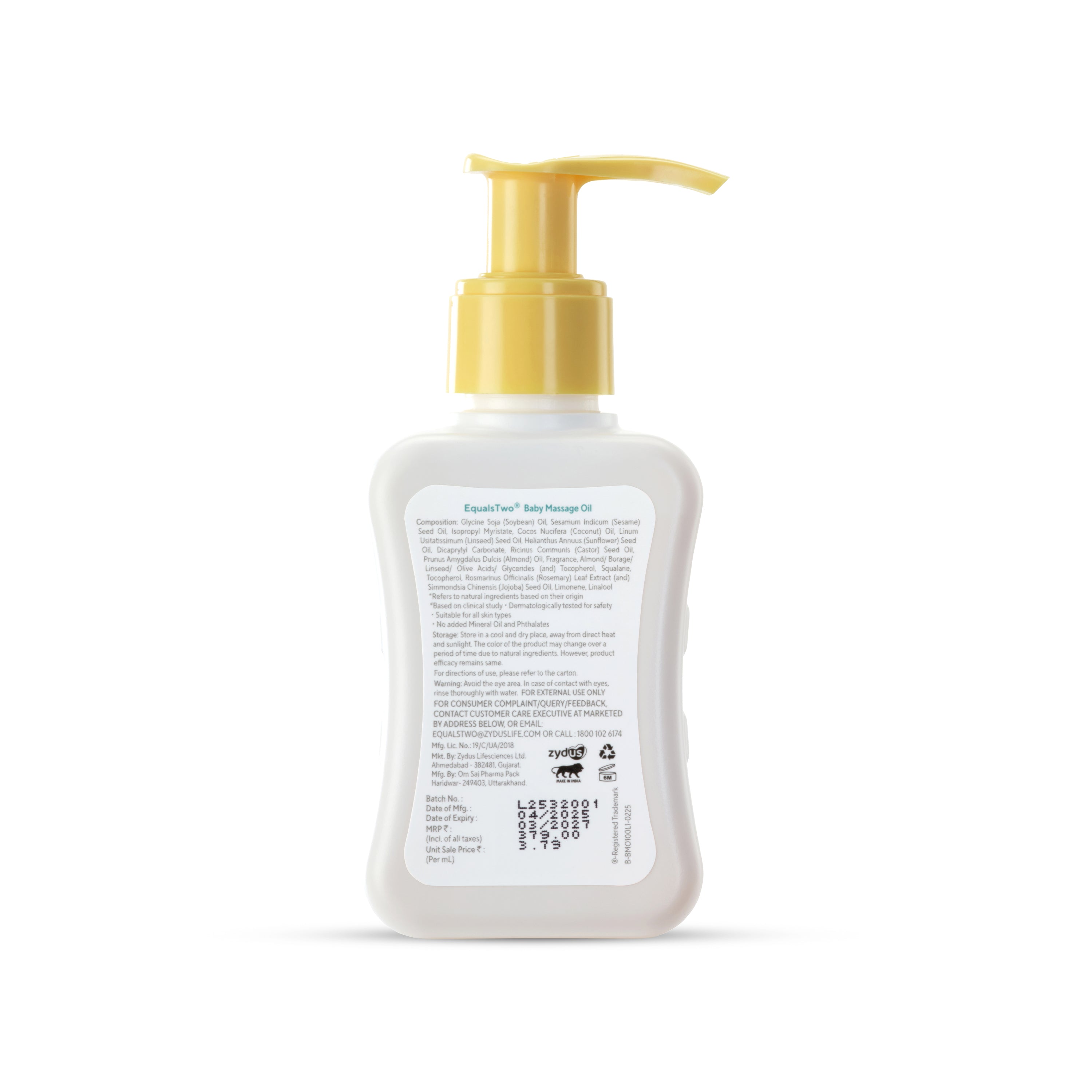 EqualsTwo Baby Massage Oil