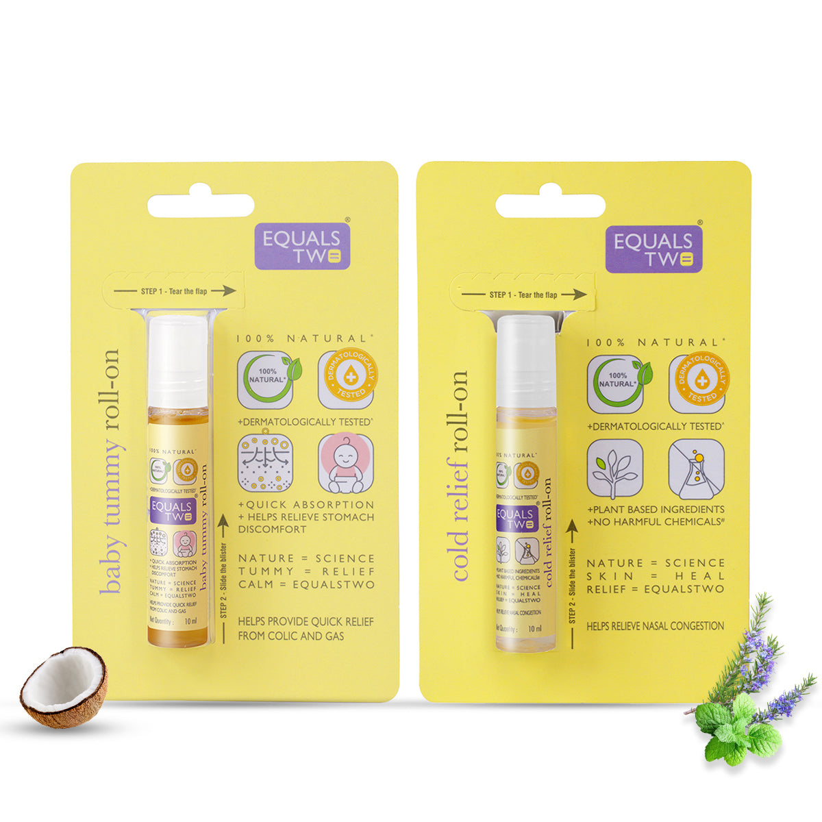 Baby Tummy Roll on 10ml + Baby Cold Relief Roll on 10ml (Pack Of 2)